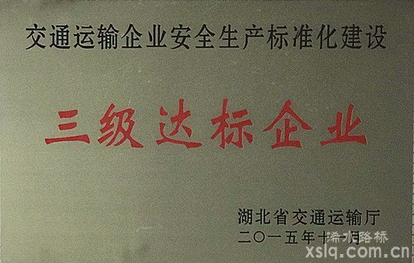 2015年省交通運輸企業(yè)安全生產(chǎn)標準化建設：三級達標企業(yè)